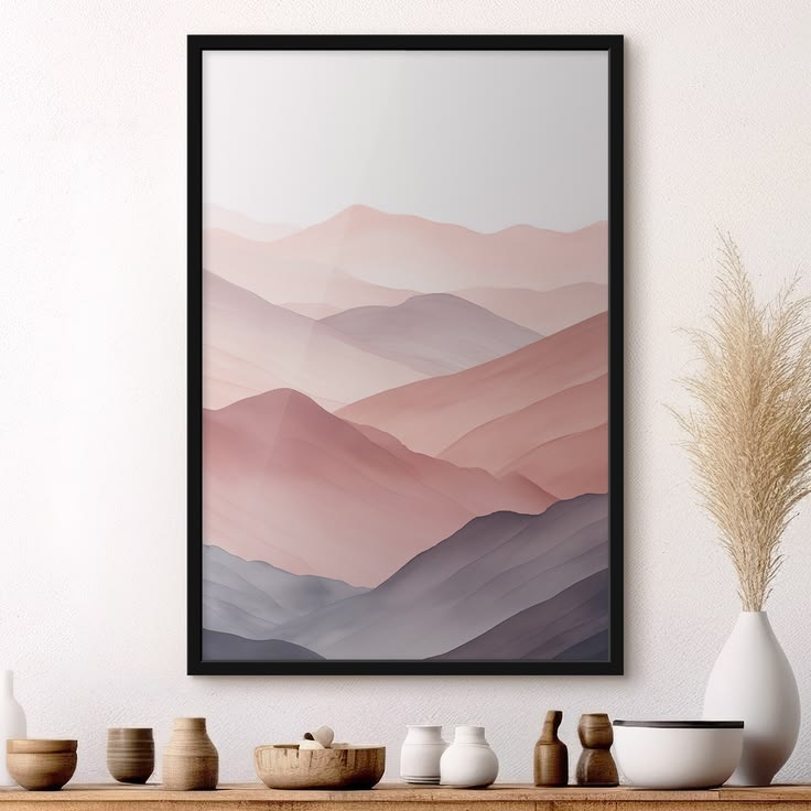 Accueil Pink Mountain Wall Art